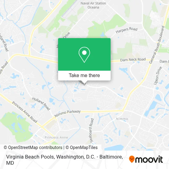Virginia Beach Pools map