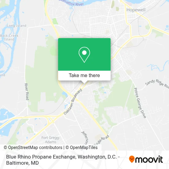Blue Rhino Propane Exchange map