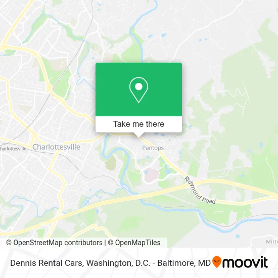 Dennis Rental Cars map