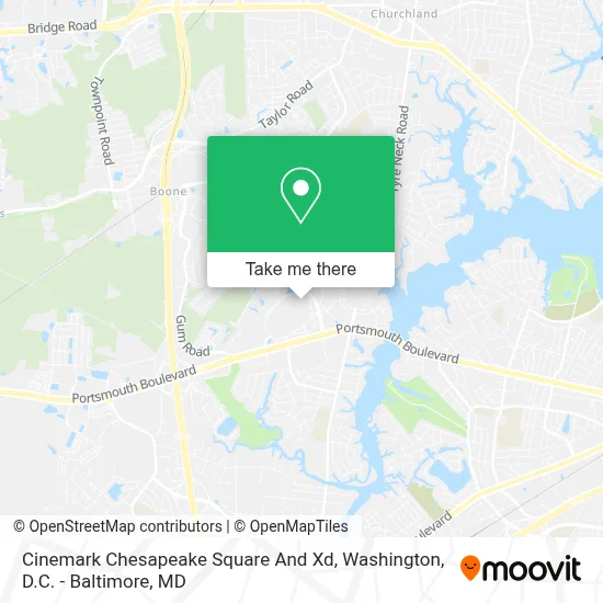 Cinemark Chesapeake Square And Xd map