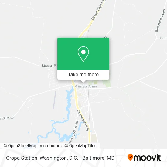 Cropa Station map