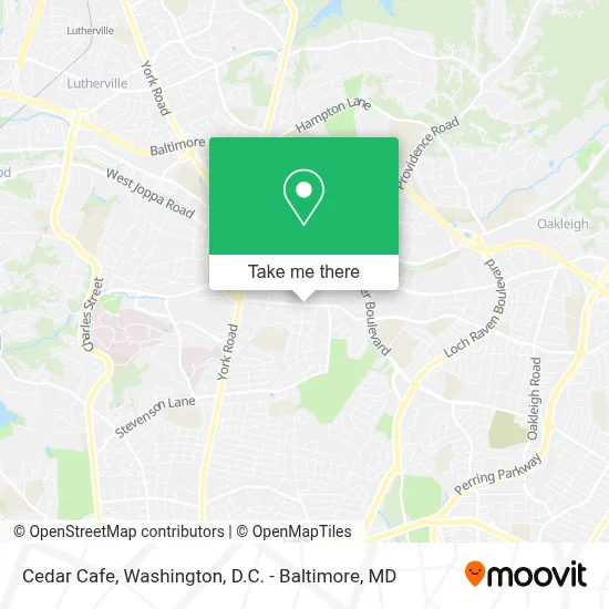 Cedar Cafe map