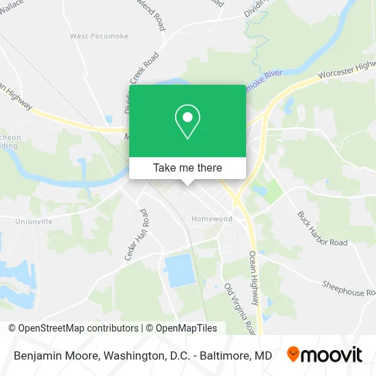 Benjamin Moore map