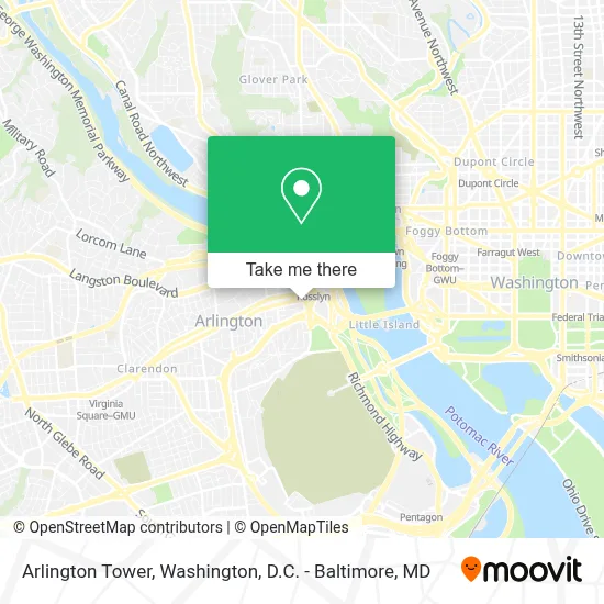 Arlington Tower map