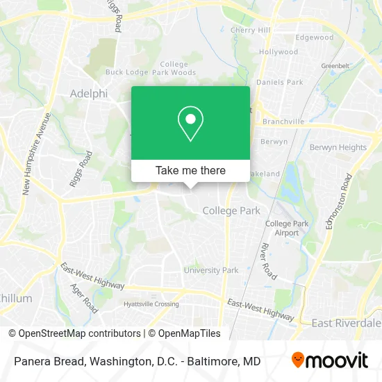 Panera Bread map