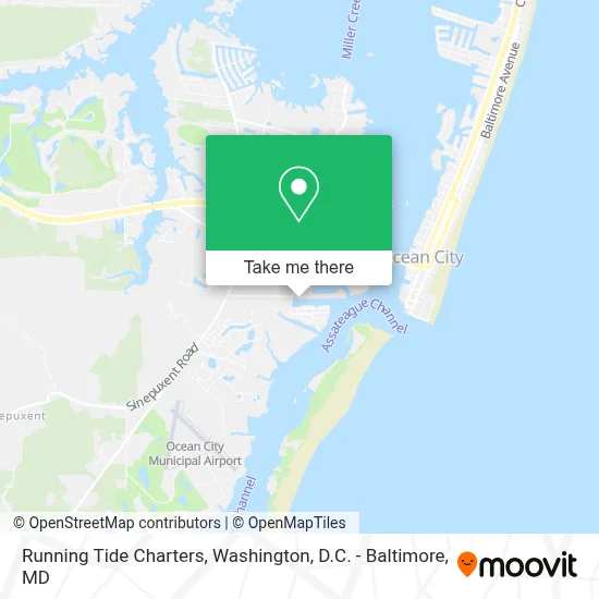 Running Tide Charters map