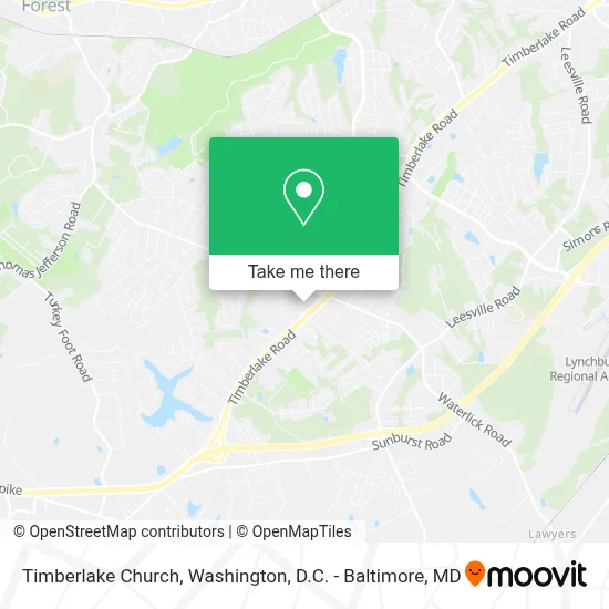 Timberlake Church map