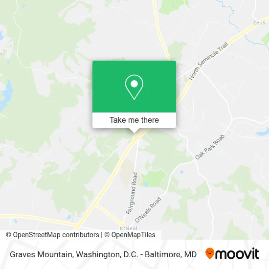 Graves Mountain map