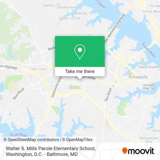 Walter S. Mills Parole Elementary School map