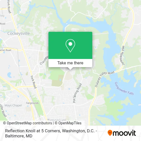 Reflection Knoll at 5 Corners map