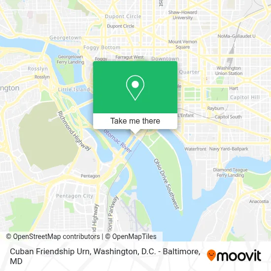 Cuban Friendship Urn map