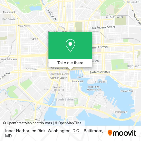 Inner Harbor Ice Rink map