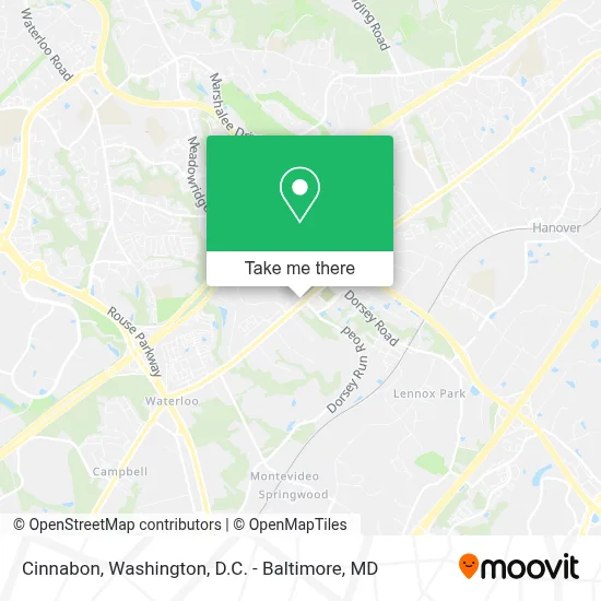 Cinnabon map