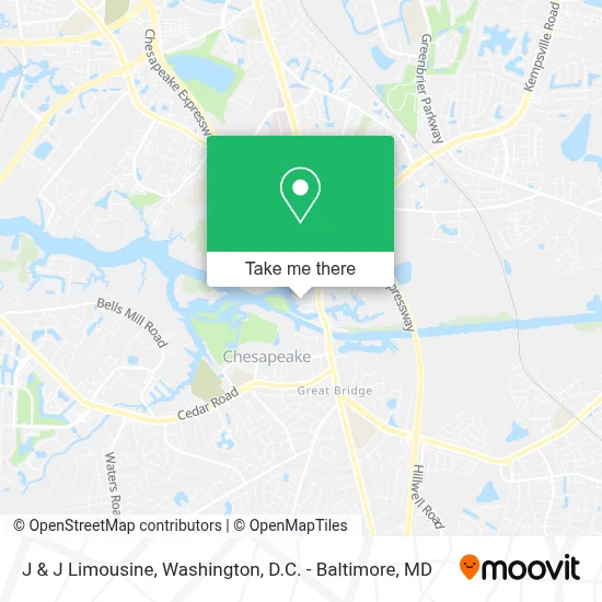 J & J Limousine map