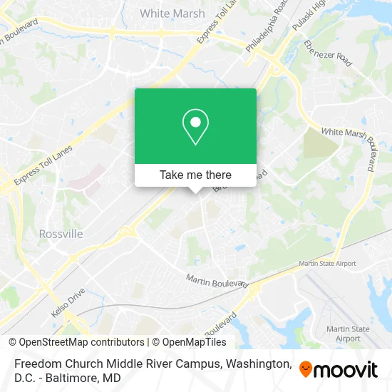 Freedom Church Middle River Campus map