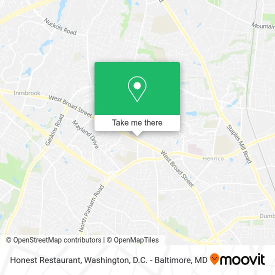 Honest Restaurant map