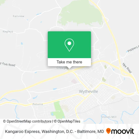Kangaroo Express map