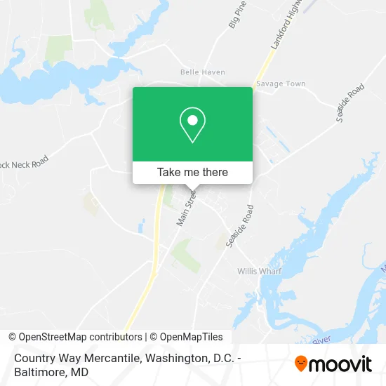 Country Way Mercantile map