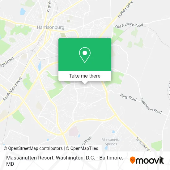 Massanutten  Resort map