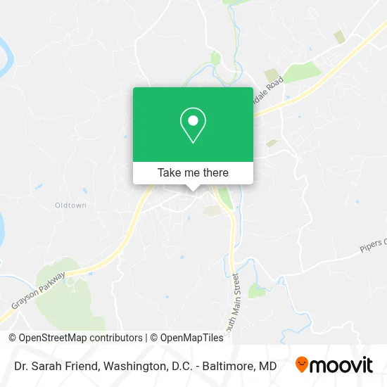 Dr. Sarah Friend map