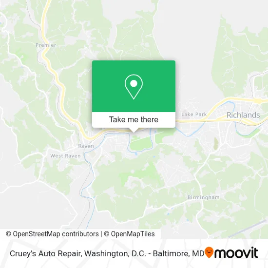 Cruey's Auto Repair map