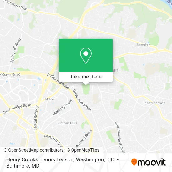 Henry Crooks Tennis Lesson map