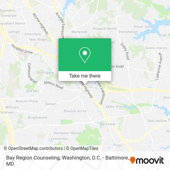 Bay Region Counseling map