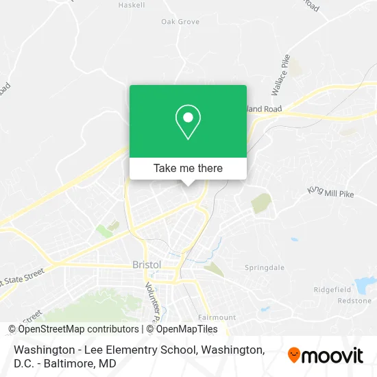Washington - Lee Elementry School map