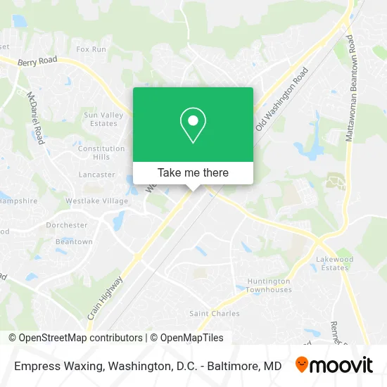 Empress Waxing map