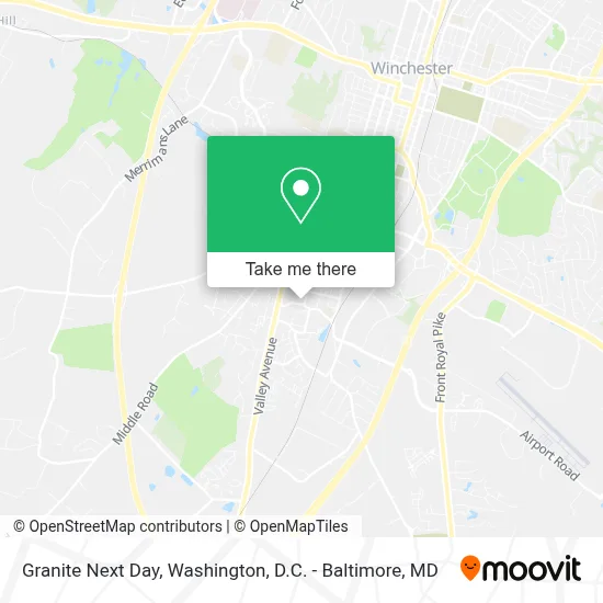 Granite Next Day map