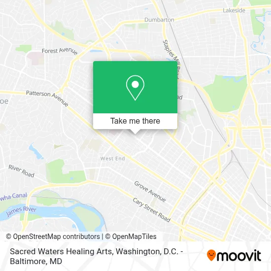 Sacred Waters Healing Arts map