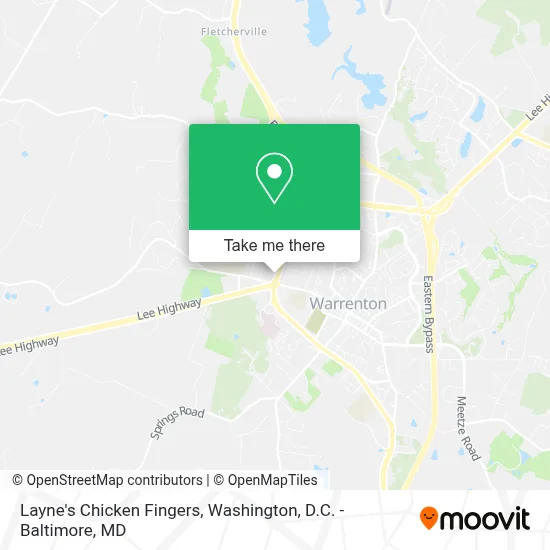 Layne's Chicken Fingers map