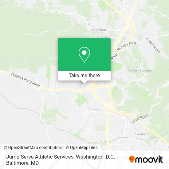Jump Serve Athletic Services map