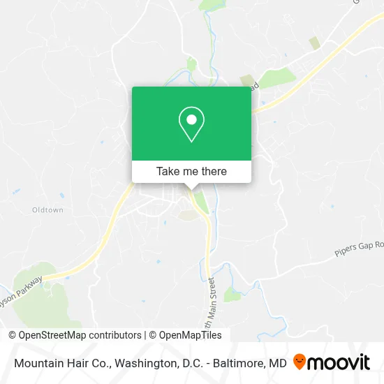 Mountain Hair Co. map