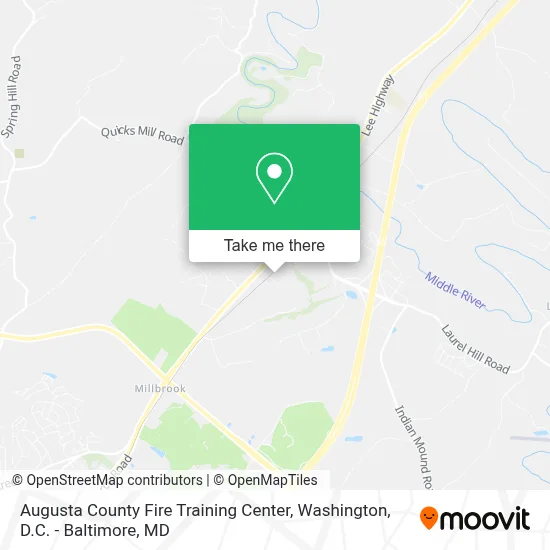 Augusta County Fire Training Center map