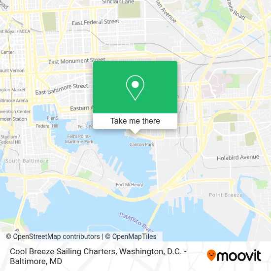 Cool Breeze Sailing Charters map