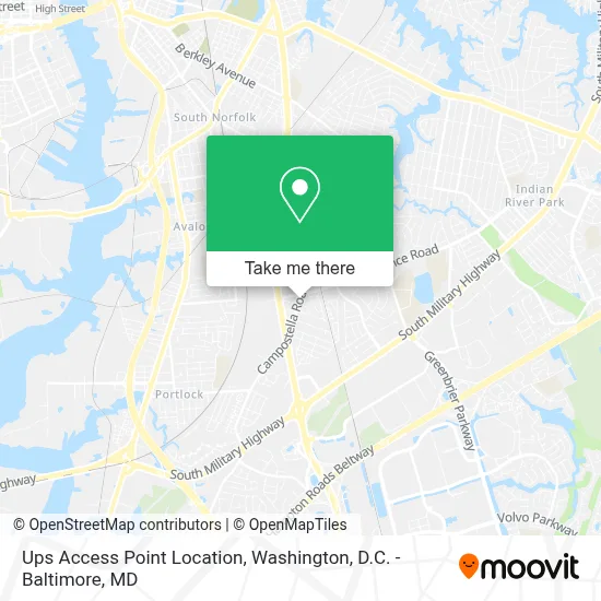 Ups Access Point Location map