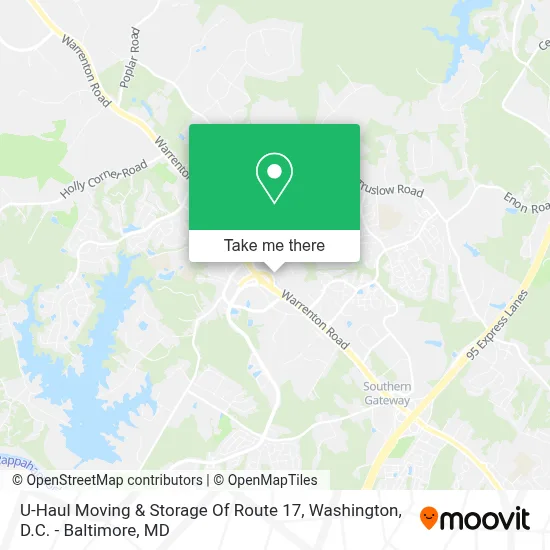 U-Haul Moving & Storage Of Route 17 map