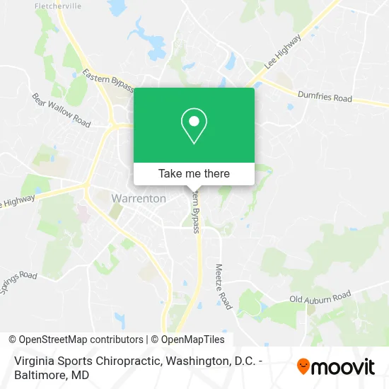 Virginia Sports Chiropractic map