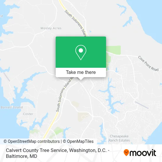 Calvert County Tree Service map