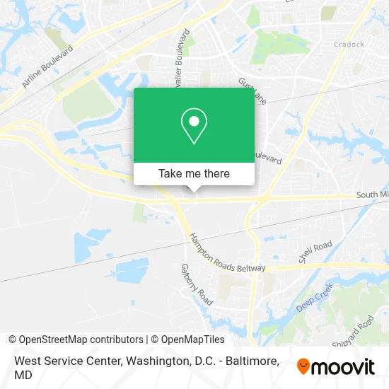 West Service Center map