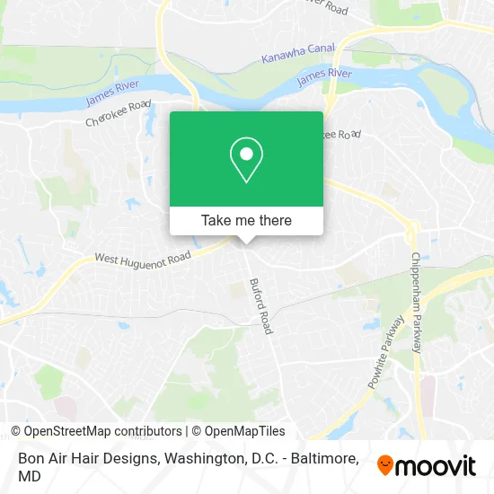Bon Air Hair Designs map