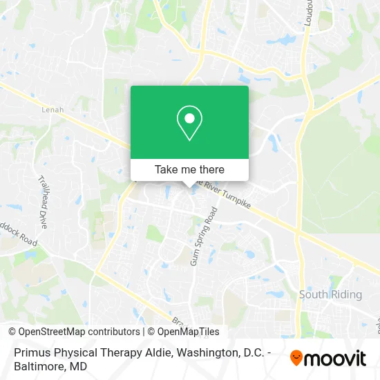 Primus Physical Therapy Aldie map