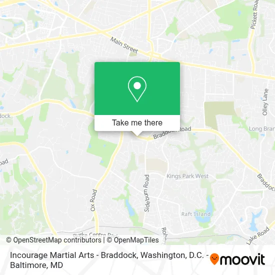 Incourage Martial Arts - Braddock map
