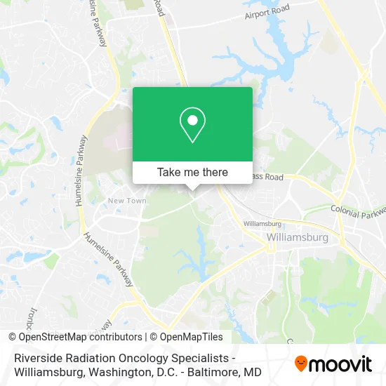 Riverside Radiation Oncology Specialists - Williamsburg map