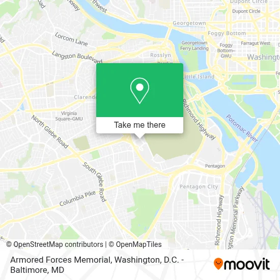Armored Forces Memorial map