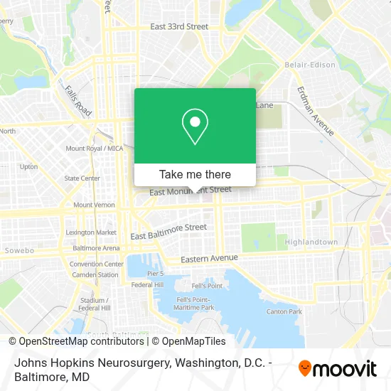 Johns Hopkins Neurosurgery map