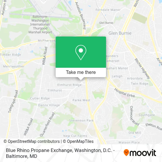 Blue Rhino Propane Exchange map