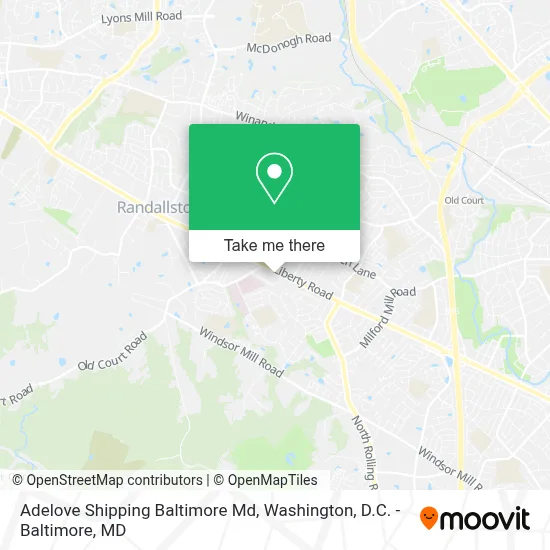 Adelove Shipping Baltimore Md map