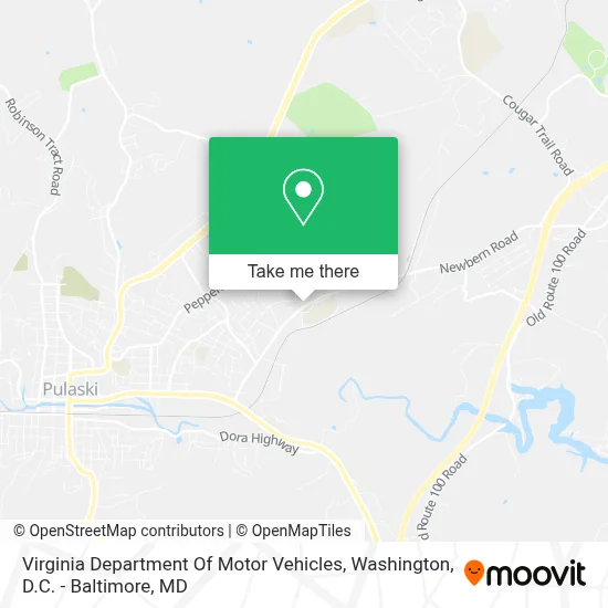 Virginia Department Of Motor Vehicles map